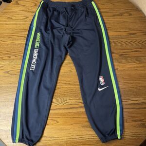 Nike NBA Timberwolves Team Issue Pregame Warmup Pants Tear away Blue Size XL NEW